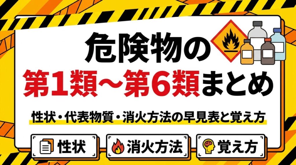 危険物の第1類〜第6類まとめ